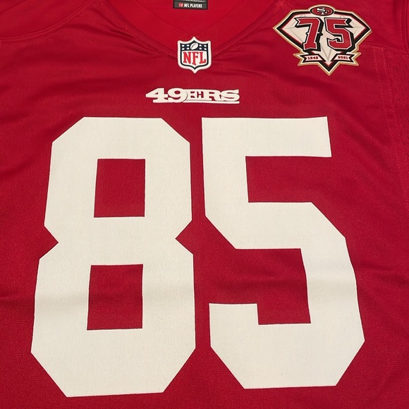 George Kittle San Francisco 49ers Nike Women's 75th Anniversary Jersey - Scarlet - Picture 3 of 6